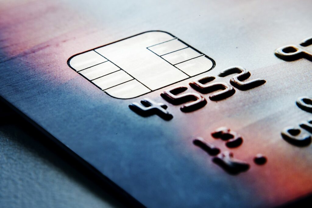 Closeup of credit cards