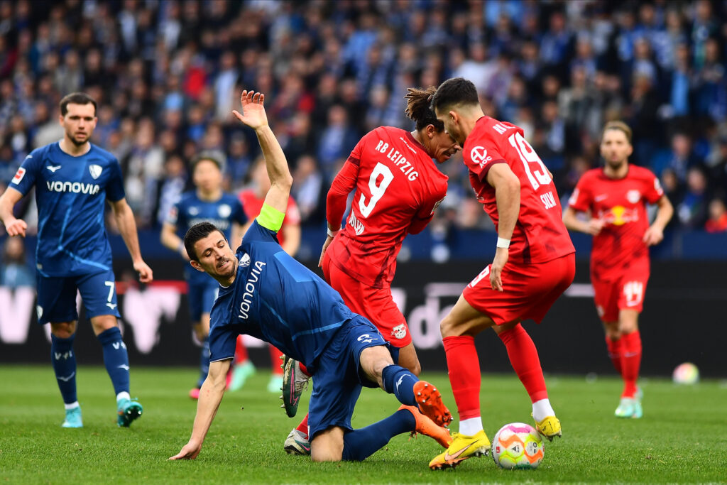 Football match: Bochum against RB Leipzig in action