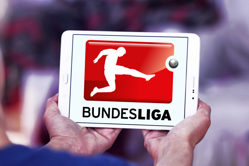 Bundesliga-Logo auf einem Tablet